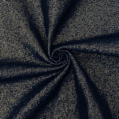 Navy Gold Metallic Stretch Denim Fabric – Denver Fabrics